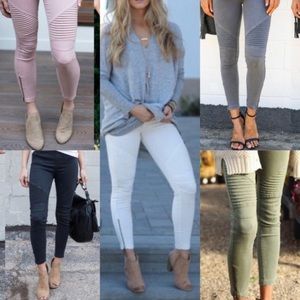 BACK IN! Moto Leggings/Black, khaki,Mauve 1x-2x OR 2x/3x